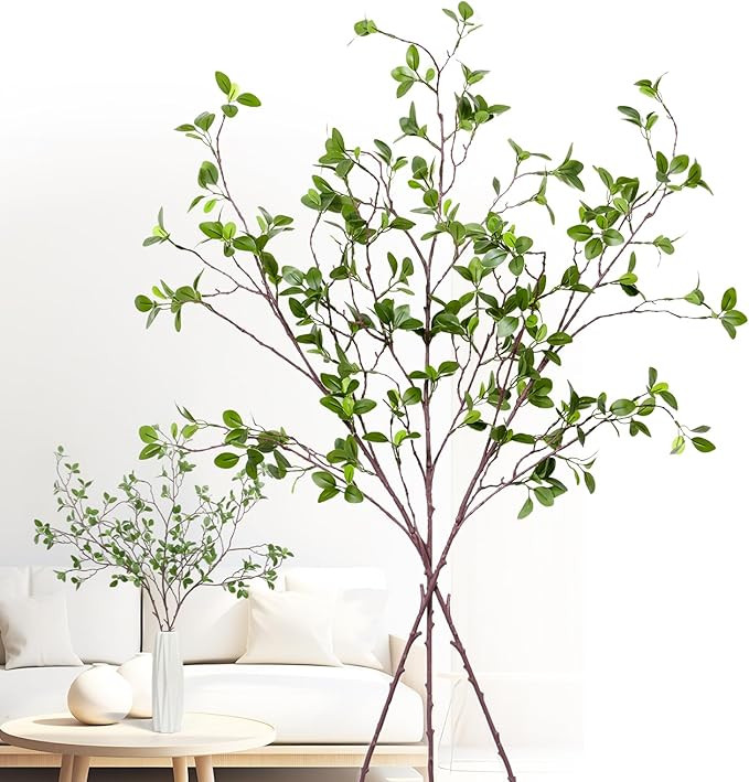 3 Pcs Greenery Stems Artificial Branches for Vase Faux Stems Green Branches Faux Branches for Vas... | Amazon (US)