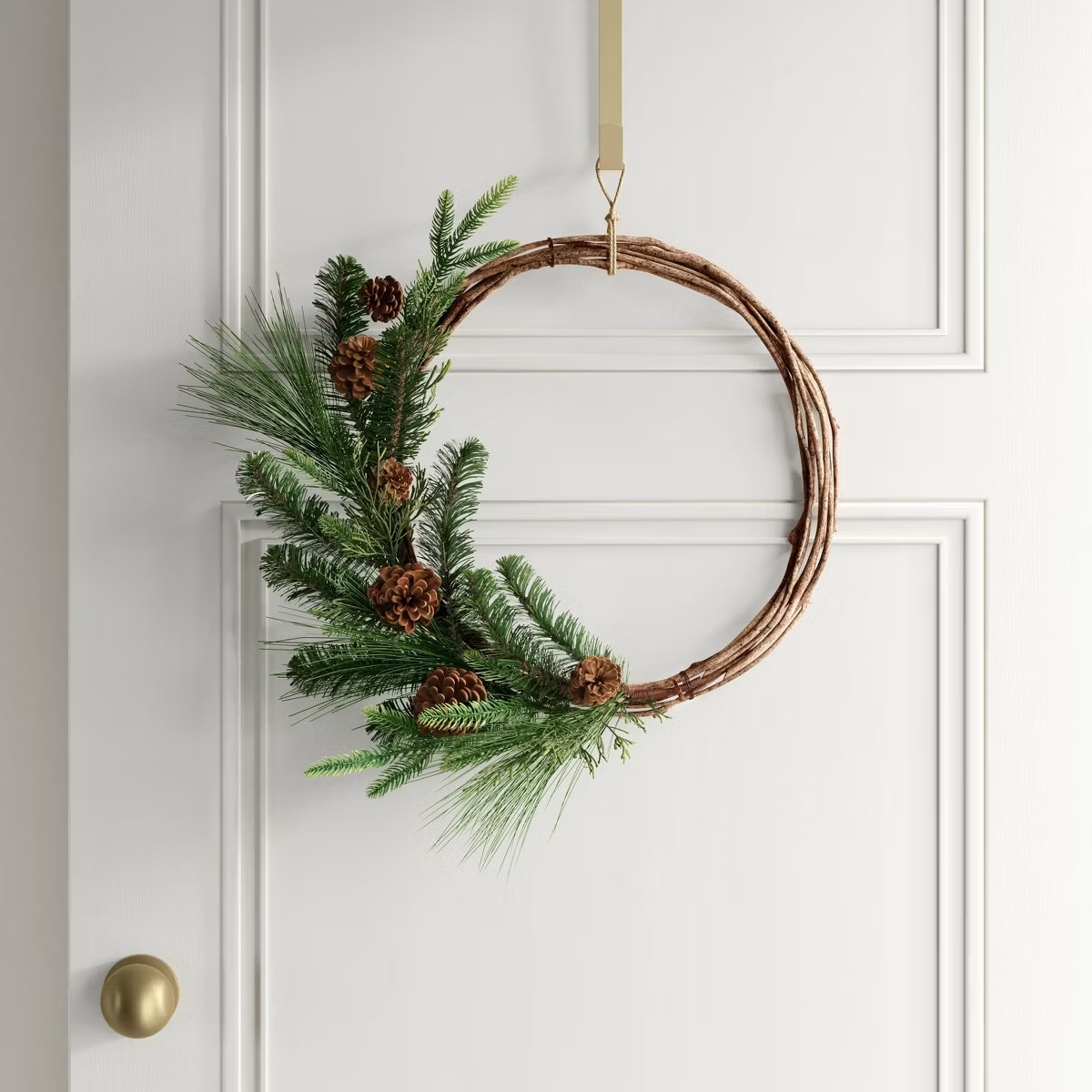 22" Mixed Greenery and Vine Christmas Artificial Wreath - Wondershop™ | Target