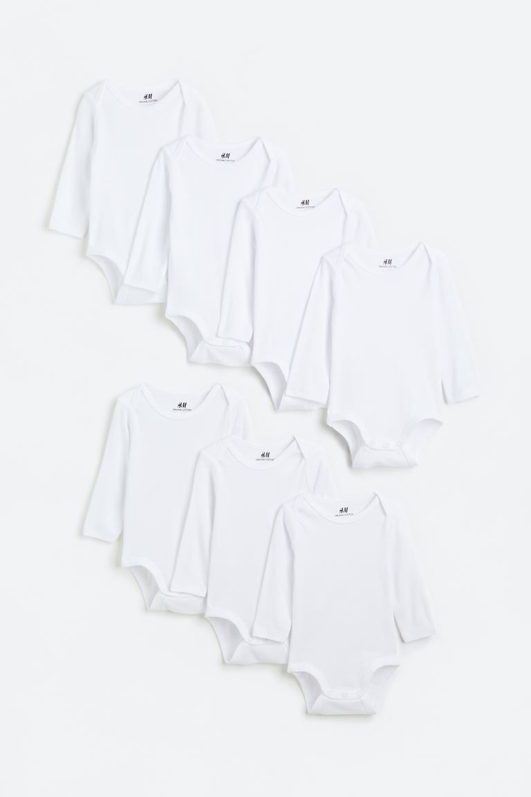 7-pack Long-sleeved Bodysuits | H&M (US)
