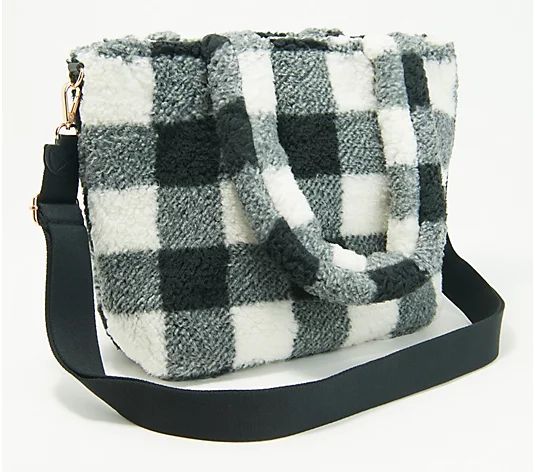 BumbleBella by Jill Martin Allover Sherpa Mid-Sized Tote - QVC.com | QVC