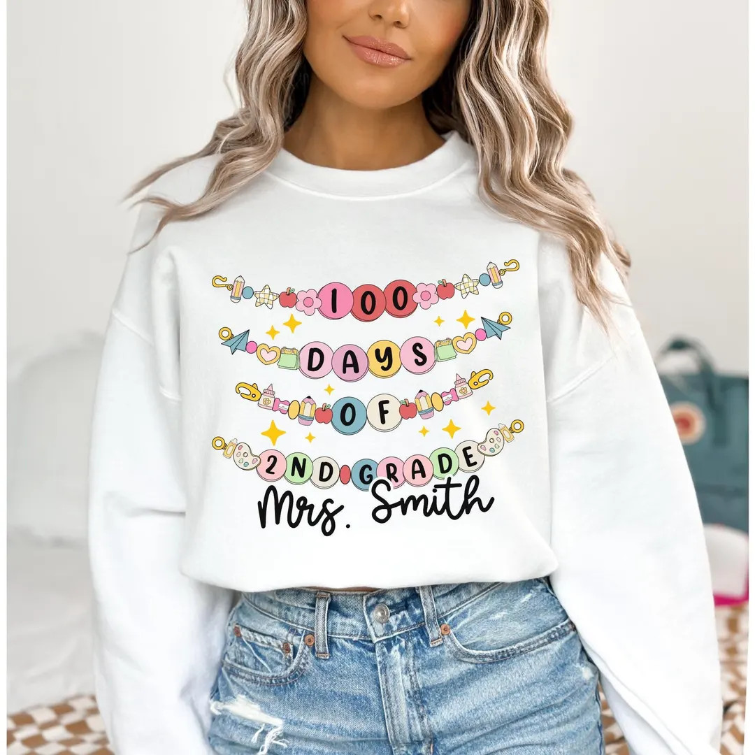 100 Days of School Teacher Shirt, 100th Day of School Celebration, 100 Day of School Custom Teach... | Etsy (US)