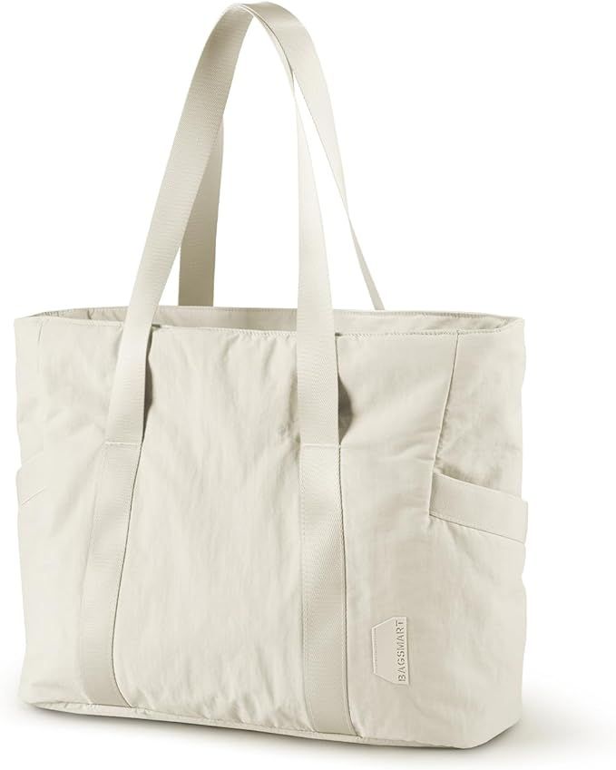 BAGSMART Women Tote Bag Laptop Tote Bag Yoga Bag Top Handle Handbag with Yoga Mat Buckle for Spor... | Amazon (US)
