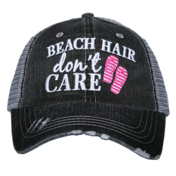 Free Shipping - Beach Hair don't Care Women's Trucker Hat - KDC-TC-187 | Etsy (US)