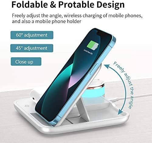 Wireless Charging Station,Foldable 4 in 1 Wireless Charger for Apple iPhone/iWatch/Airpods,iPhone 13 | Amazon (US)