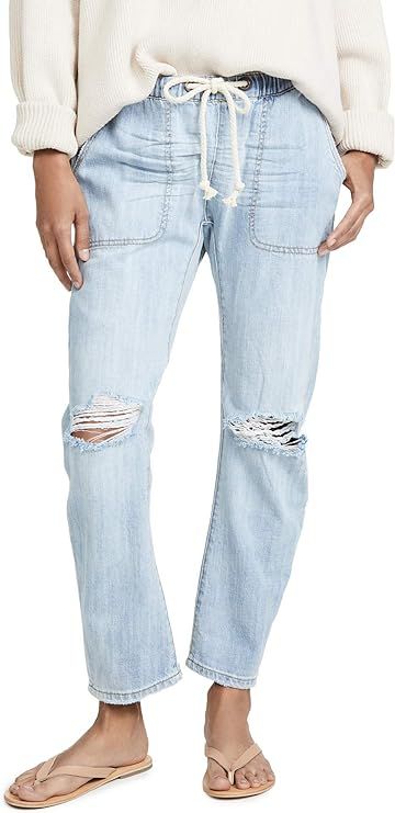 One Teaspoon Women's Shabbies Drawstring Boyfriend Jeans | Amazon (US)