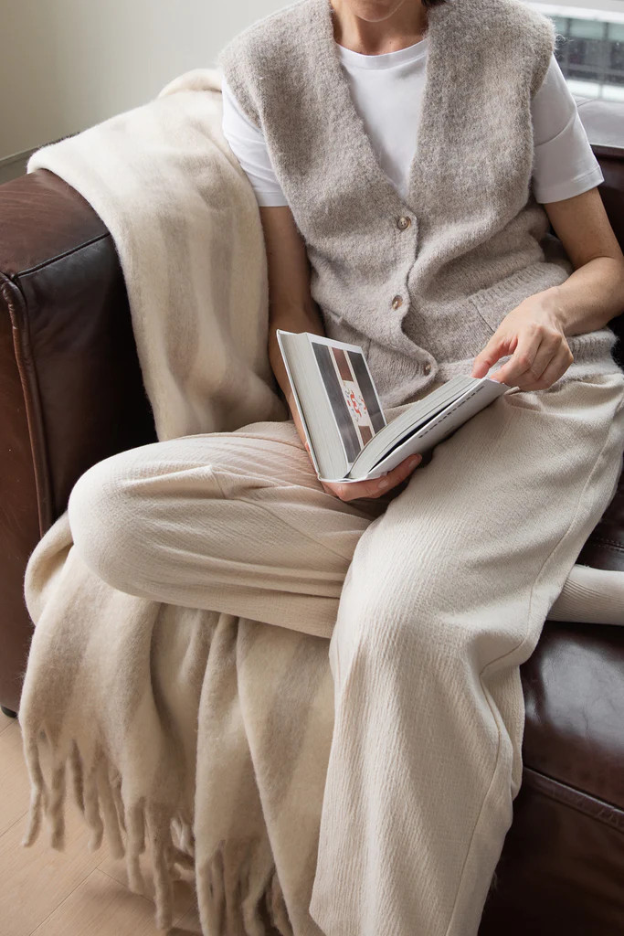 OVERSIZED BUTTON FRONT SWEATER VEST | OAK + FORT