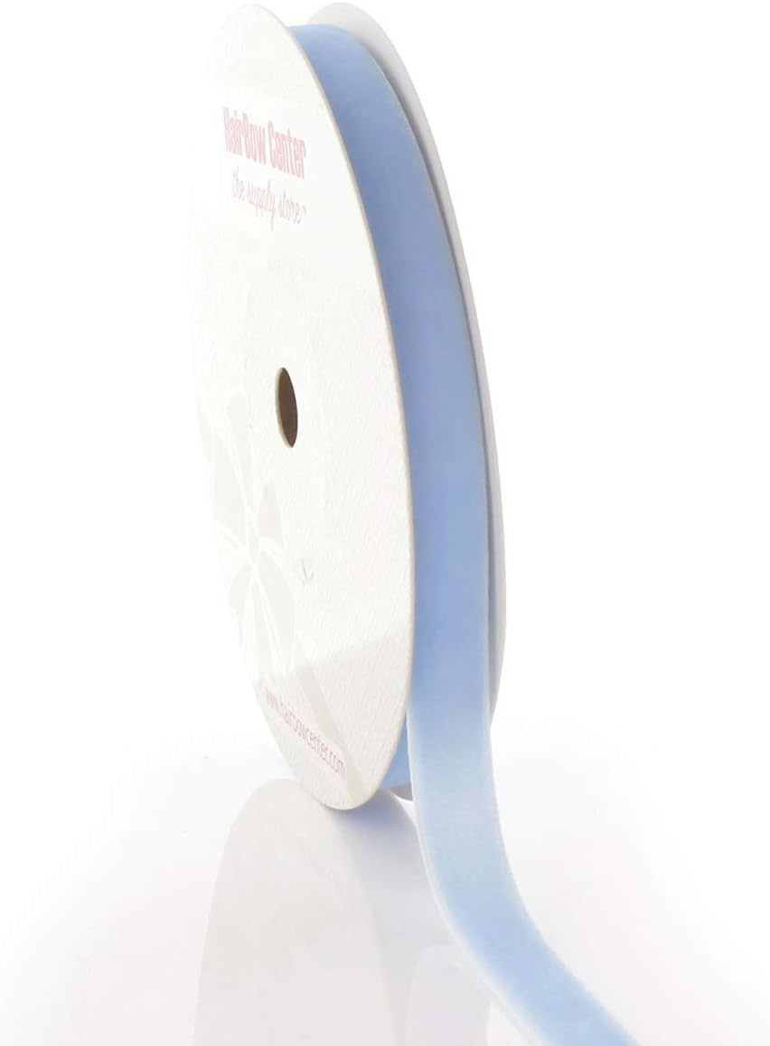HBC 3/8" Velvet Ribbon 308 Frosty Blue 5 Yard | Amazon (US)