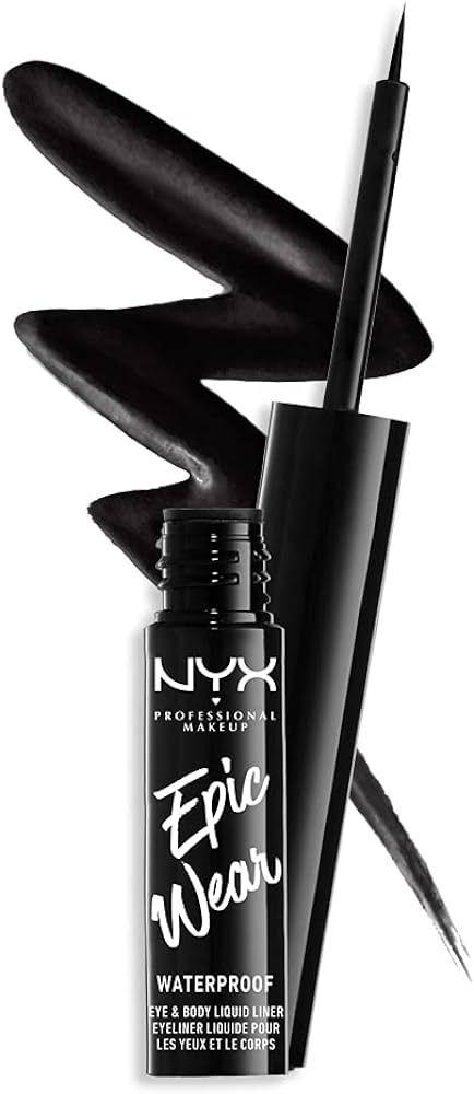NYX PROFESSIONAL MAKEUP Epic Wear Liquid Liner, Long-Lasting Waterproof Eyeliner - Black | Amazon (US)