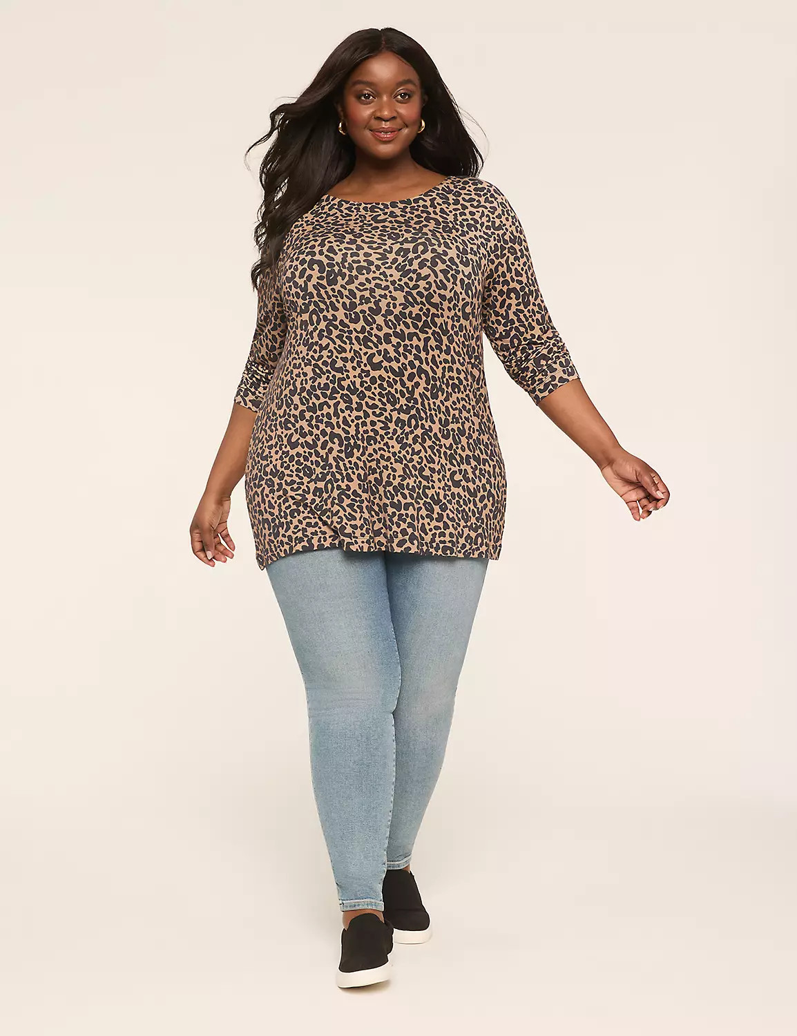 DreamFeel 3/4-Sleeve Boatneck Top | LaneBryant Plus size fall fashion | Lane Bryant (US)