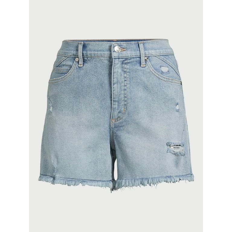 Sofia Jeans Women's Chi Shortie High Rise Fray Hem Shorts, 3.5" Inseam, Sizes 00-27 - Walmart.com | Walmart (US)