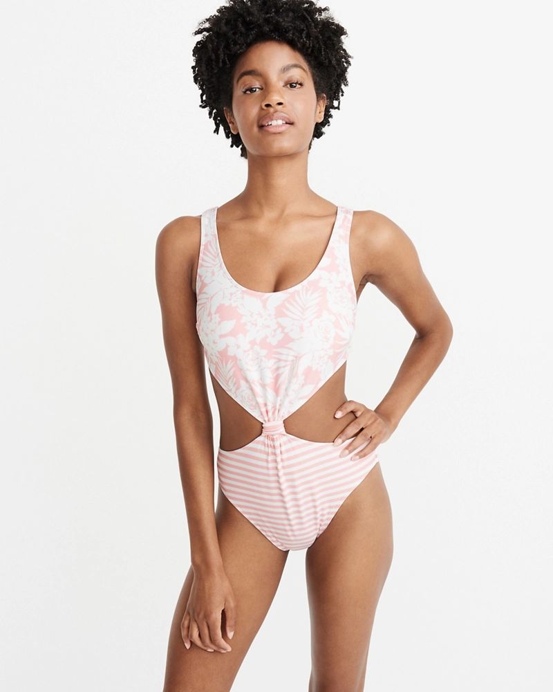 Knot Front One-Piece Swimsuit | Abercrombie & Fitch US & UK