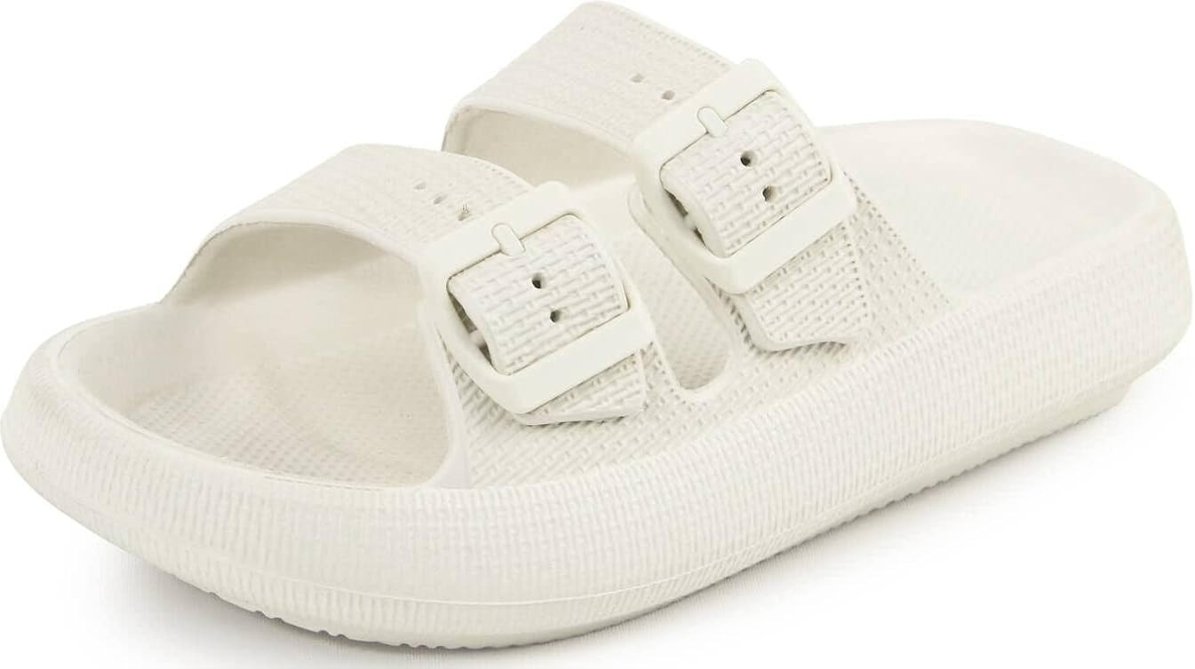 Weweya Cloud Sandals for Women and Men - Pillow Slippers - Double Buckle Adjustable Slides - EVA ... | Amazon (US)