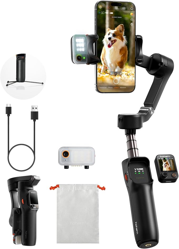hohem iSteady V3 Ultra Gimbal with AI Auto Tracking & Touchscreen Remote | AI Live Feed Monitorin... | Amazon (US)