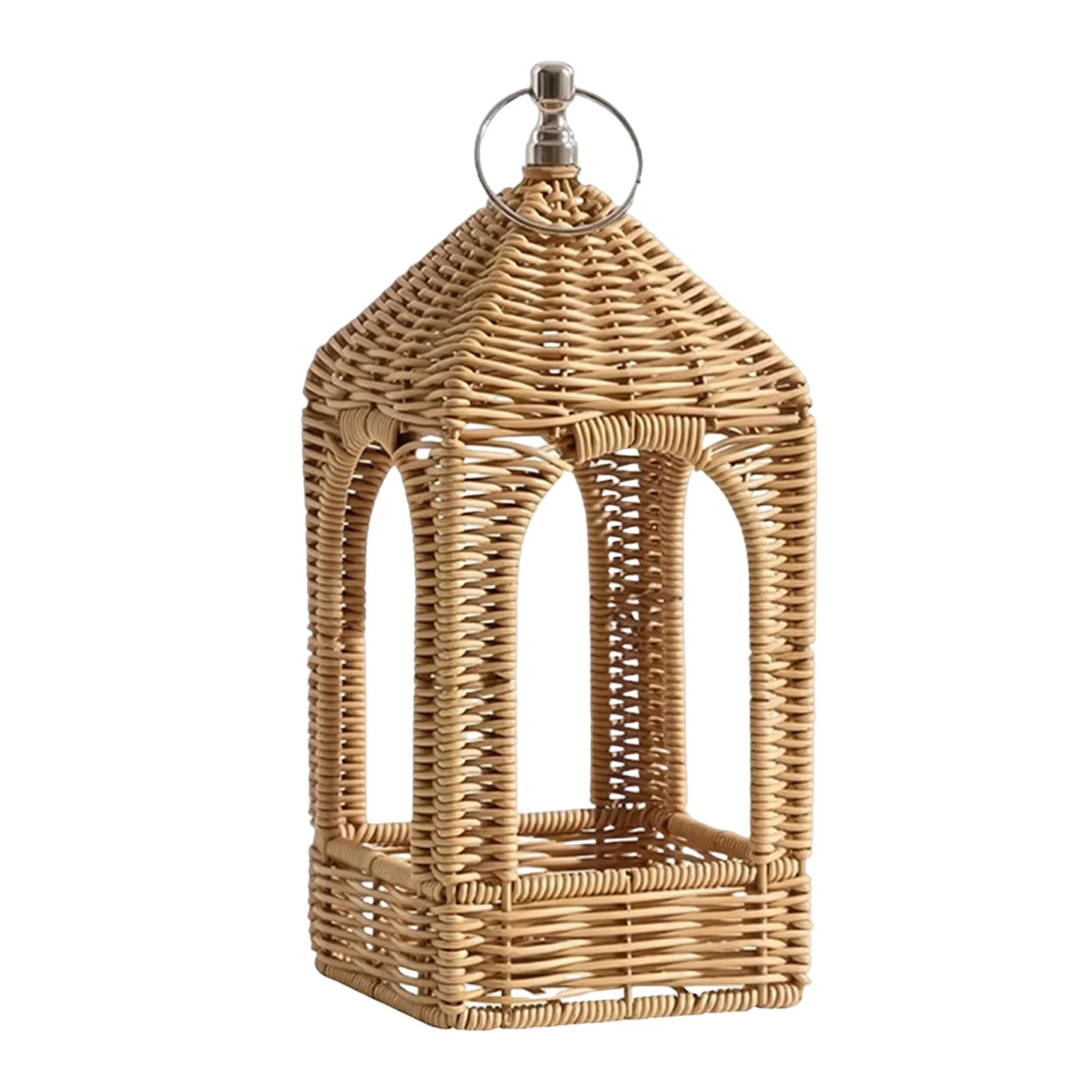 Natural Rattan Solar Lamp with LED Flameless Candle Handwoven Wicker Decorative Lamp for Tabletop... | Walmart (CA)