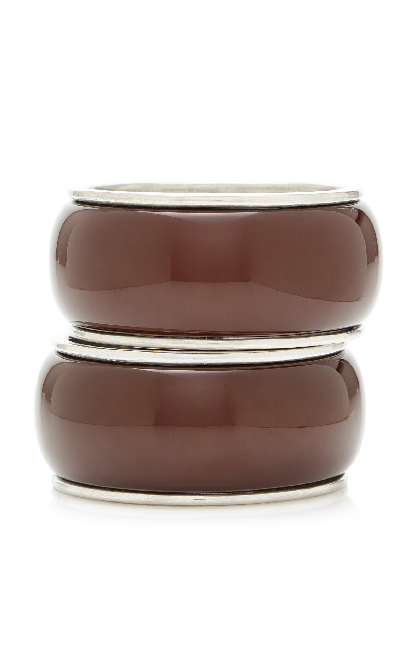 Exclusive Set Of 2 Silver-Tone Resin Bangles | Moda Operandi (Global)