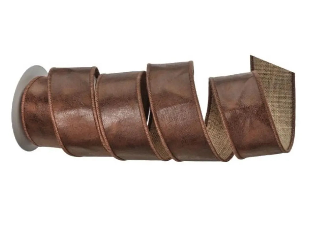 Leather Jute WIRED Designer Ribbon, 2.5 Inch by 5 Yards - Etsy | Etsy (US)