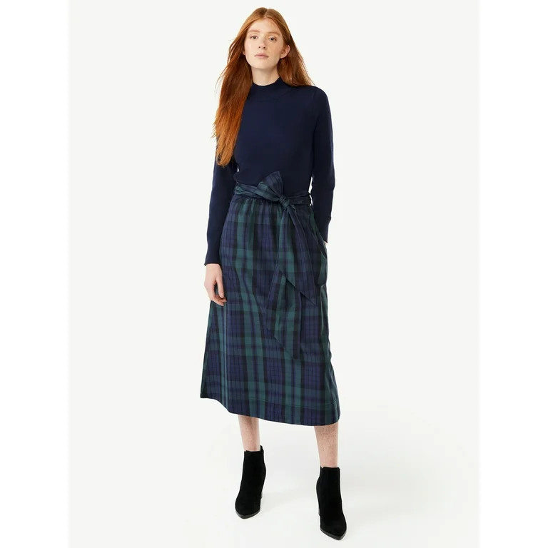 Free Assembly Women's Turtleneck Mixy Dress | Walmart (US)