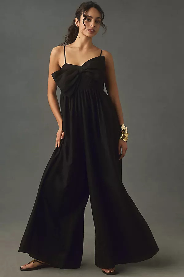 Hutch Linen Bow Jumpsuit | Anthropologie (US)