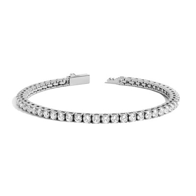 Unbreakable Lab Grown White Sapphire Tennis Bracelet | AUrate New York