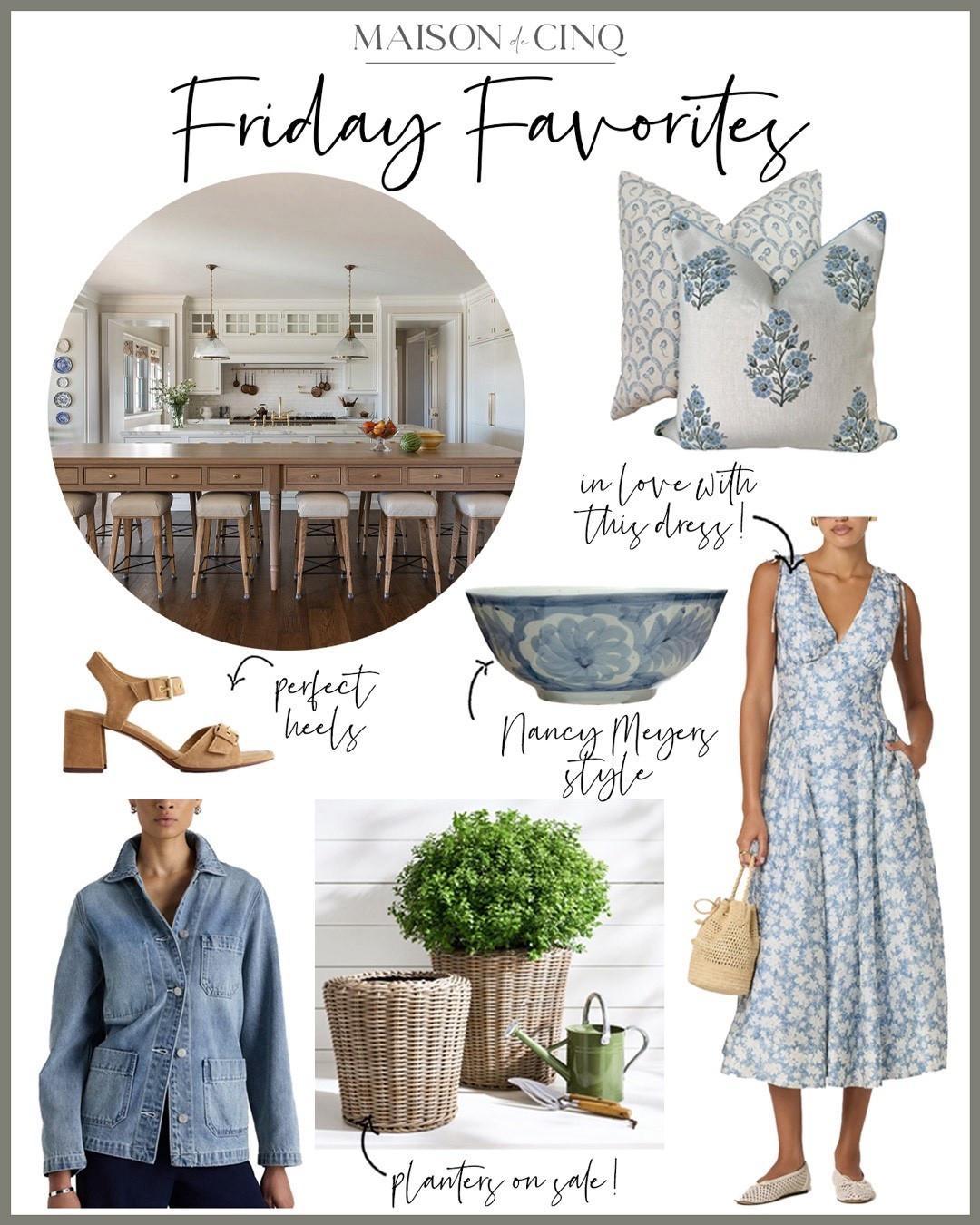 So many cute finds for Friday Favorites this week like gorgeous throw pillows, the prettiest dress ever, rattan planters on sale, and more!

Home decor, spring decor, spring refresh, outdoor decor, wedding guest dress, jacket, kitchen decor, coffee table decor 

#LTKSeasonal #LTKHome #LTKOver40