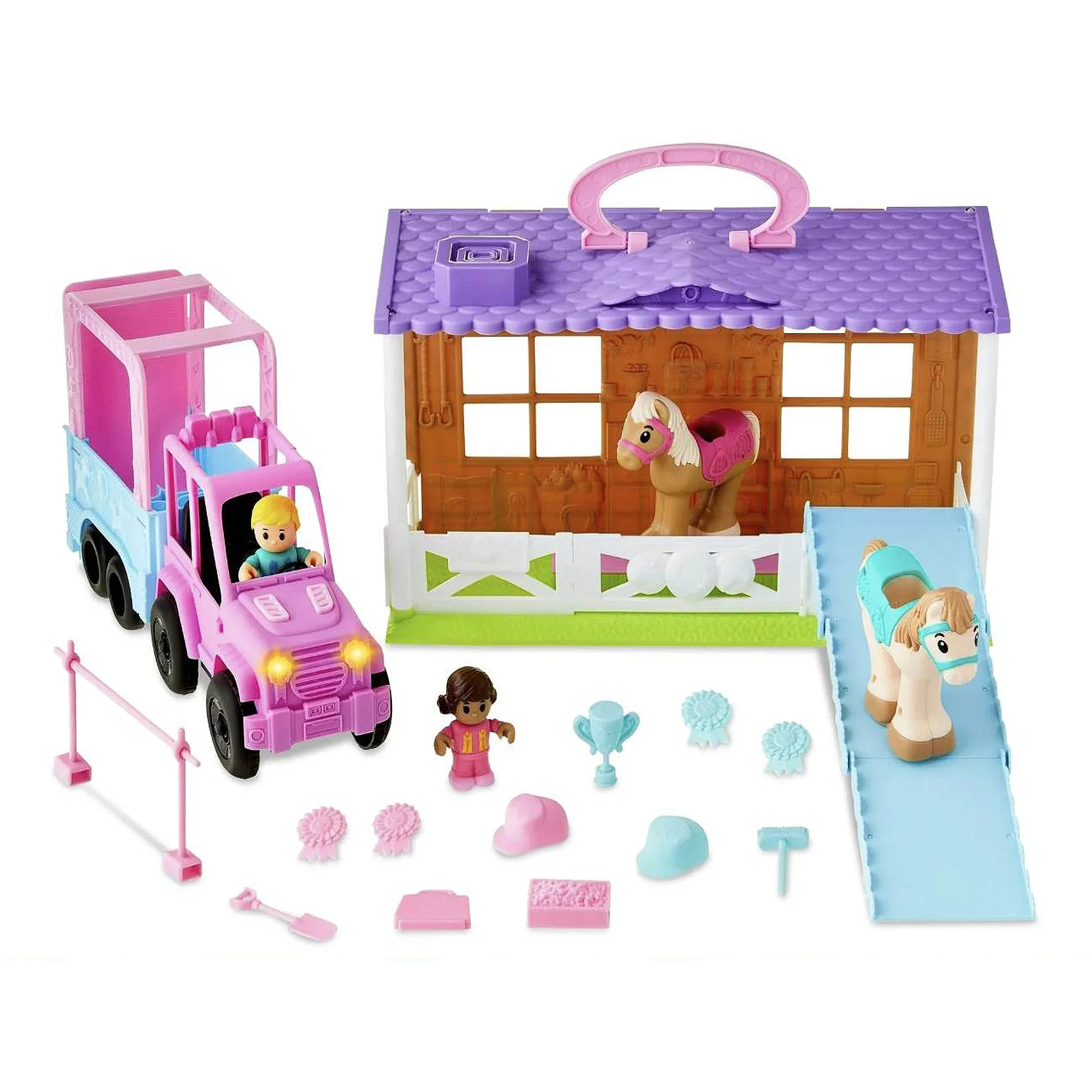 Kid Connection Pony Ranch Play Set with Lights and Sounds, 36 Pieces, Toddler Toys | Walmart (US)