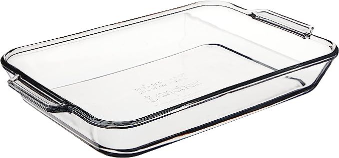 Anchor Hocking 4.8 Quart Rectangular Glass Baking Dish (1 piece, tempered tough, dishwasher safe) | Amazon (US)