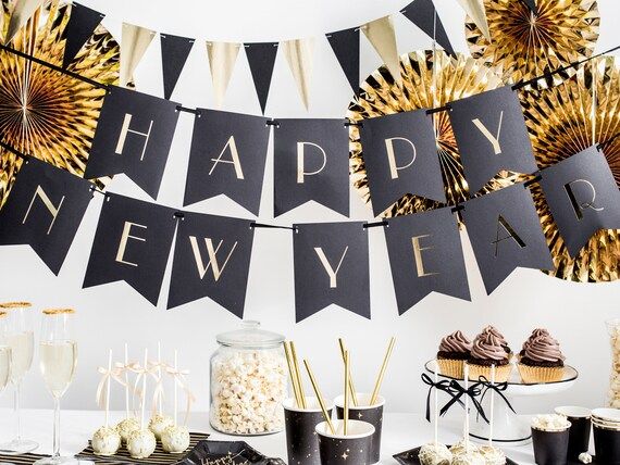 Happy New Year Letter Banner  New Years Eve Party Decor  | Etsy | Etsy (US)