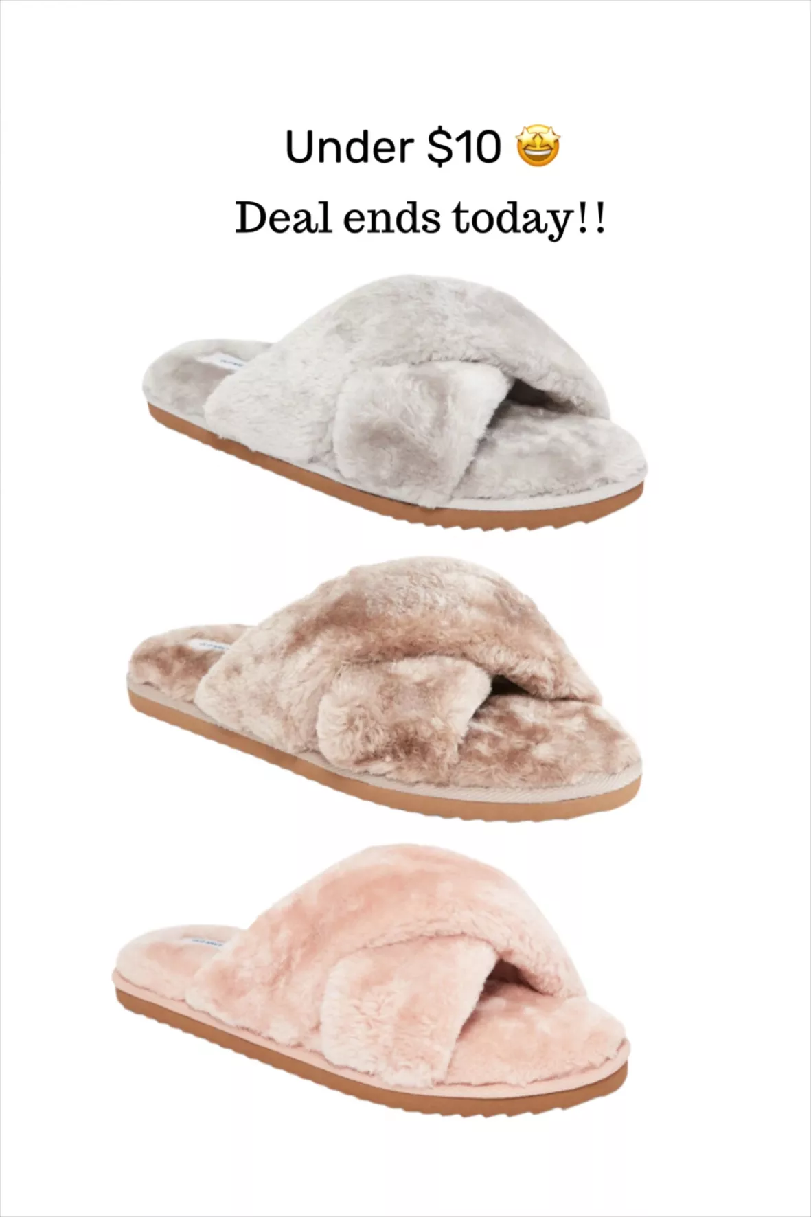 Cozy Faux-Fur Cross-Strap Slippers … curated on LTK