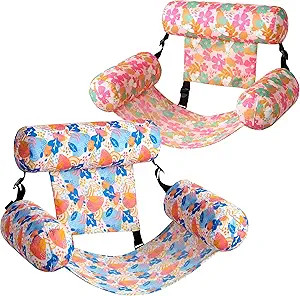 SLOOSH Inflatable Pool Floats Adult,2 Packs Floating Lounge Chairs,Blow up Pool Noodles for Adult... | Amazon (US)
