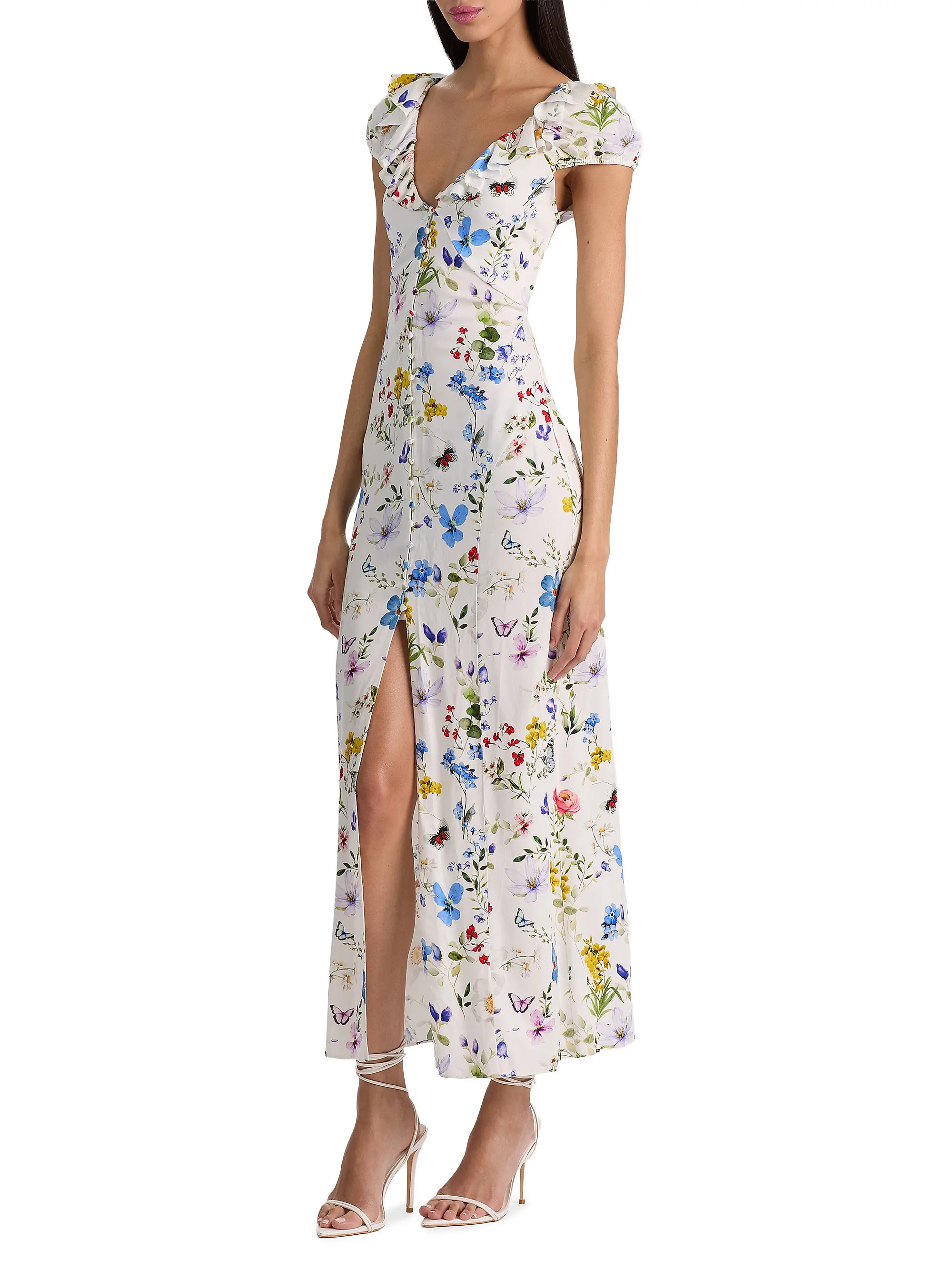 ALICE + OLIVIA Tara Twisting Vines Slipdress | Saks Fifth Avenue | Saks Fifth Avenue