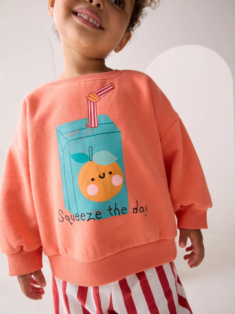 Orange Sweatshirt & Wide Leg Trousers Set (3mths-7yrs) | Next US