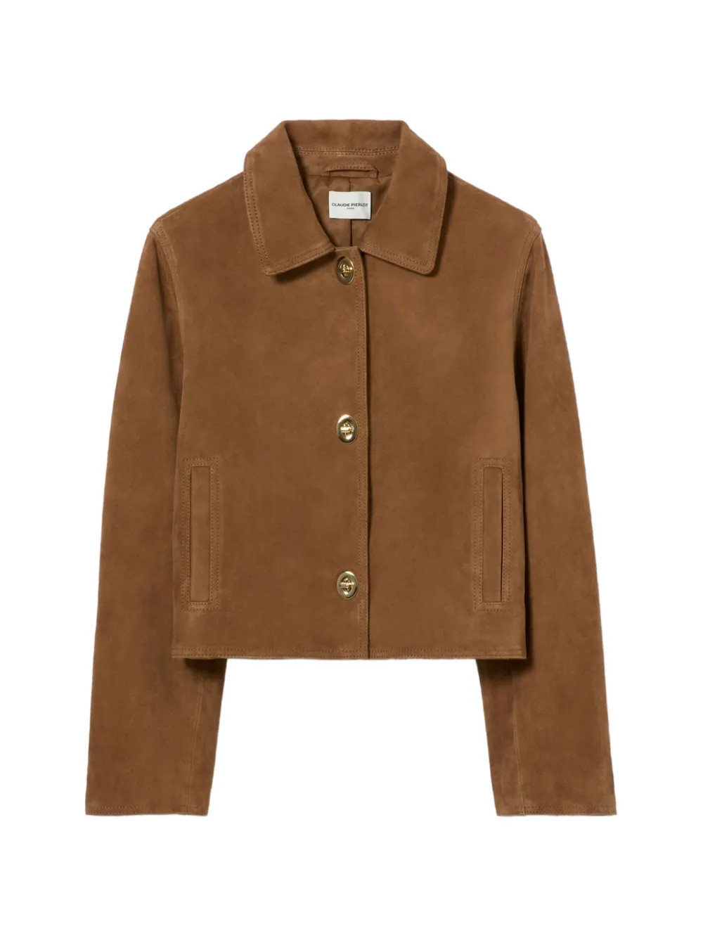 Claudie Pierlot short suede leather jacket - Brown | Farfetch Global