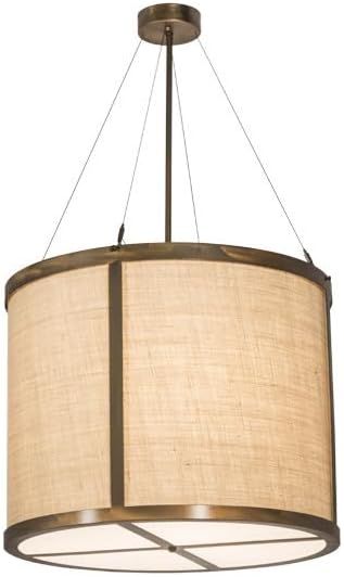 Meyda Tiffany 170893 Transitional Three Light Pendant from Cilindro Collection in Antique Copper ... | Amazon (US)
