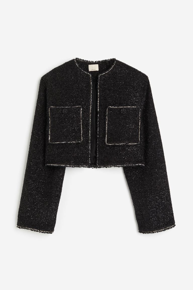 Shimmering wool-blend bouclé blazer | H&M (UK, MY, IN, SG, PH, TW, HK)