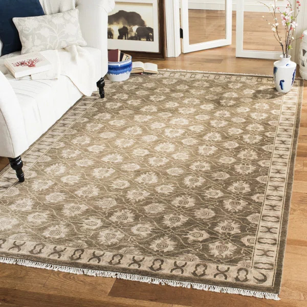 Oushak Hand Knotted Wool Oriental Rug | Wayfair North America