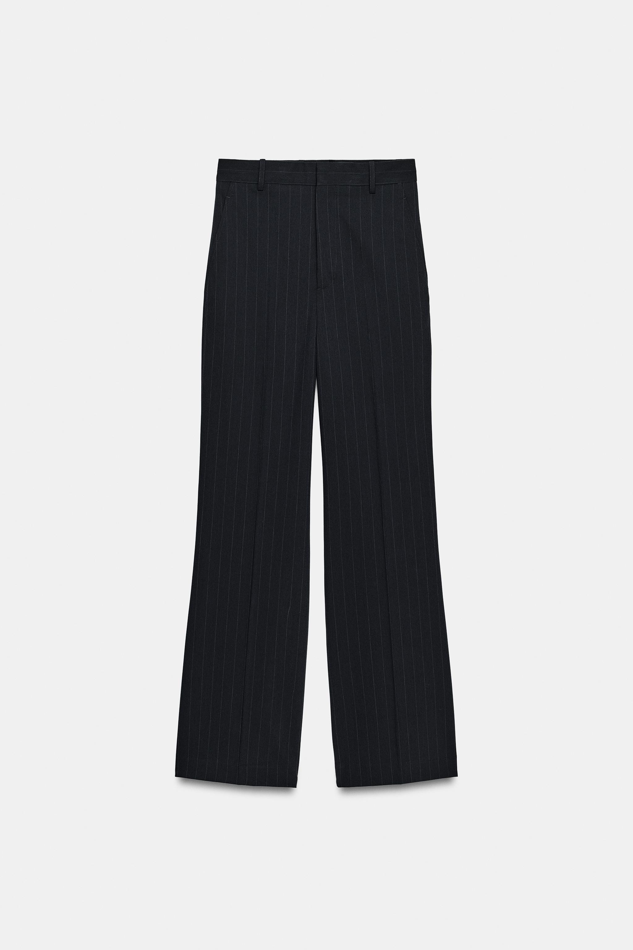 HIGH-WAIST PINSTRIPE TROUSERS ZW COLLECTION | Zara UK