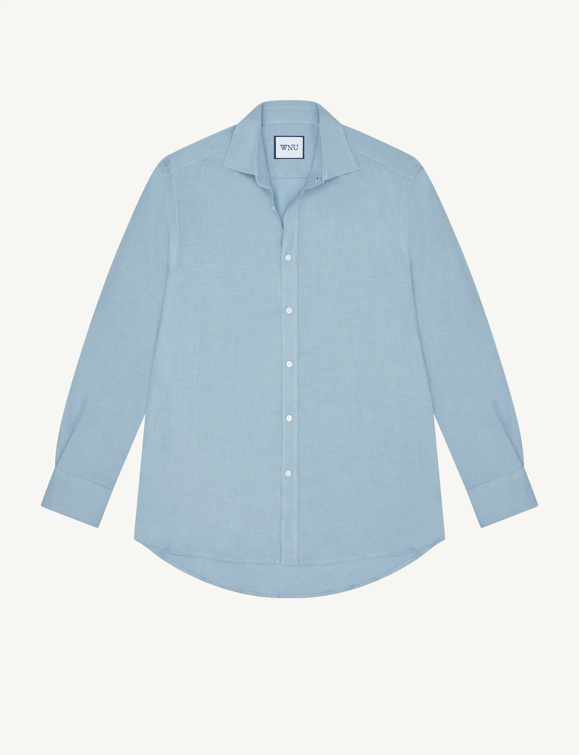 The Boyfriend: Linen, Storm Blue | With Nothing Underneath