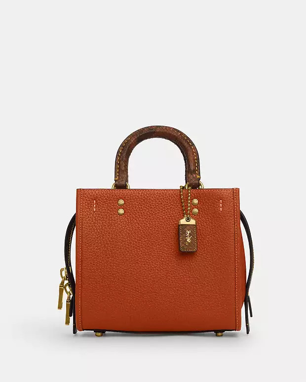 Rogue 20 In Regenerative Leather With Snakeskin Detail | Coach (US)