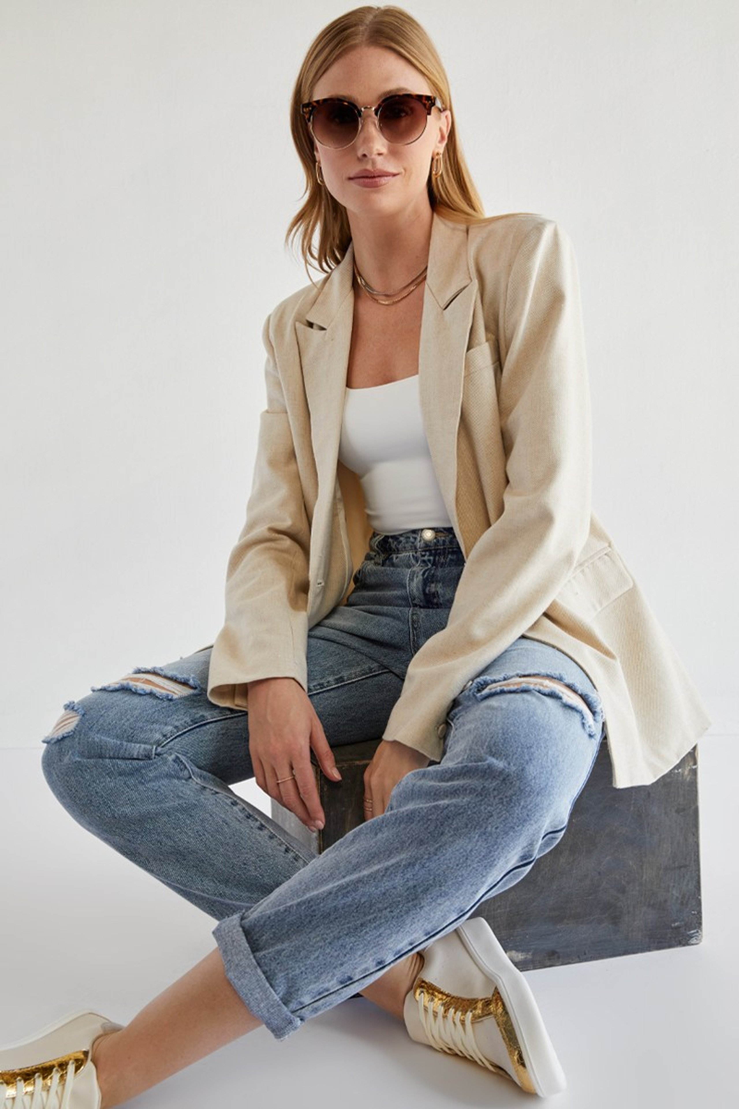 Mila Boyfriend Blazer | Francesca's