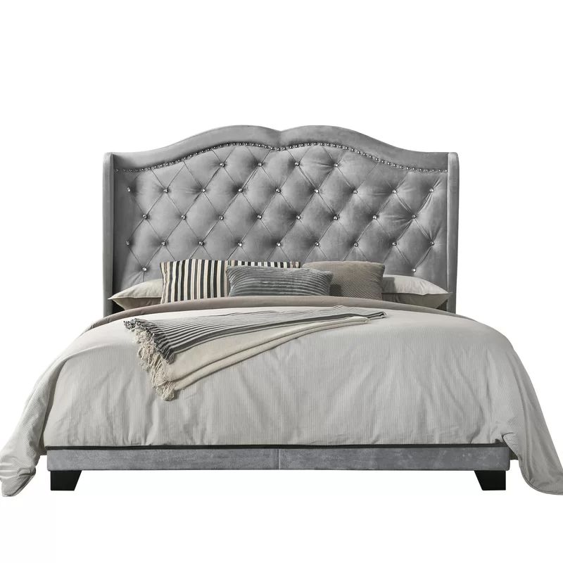 Carlie Tufted Upholstered Low Profile Standard Bed | Wayfair North America