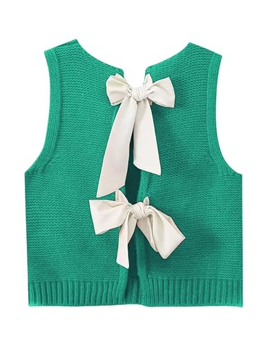 Lianlive Womens Summer Sweater Vest Top Casual Sleeveless Bow Tie Back Knit Tank Tops 2026 Cute V... | Amazon (US)