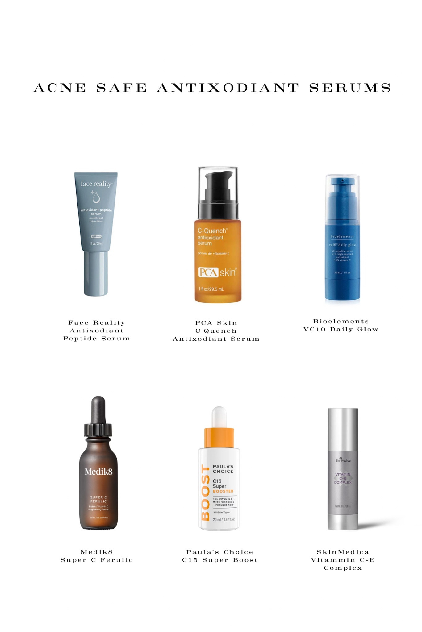 Acne Safe Antioxidant Serums ☀️ 
Face Reality can be bought directly off their site ✨

#LTKBeauty #LTKFindsUnder100 #LTKFindsUnder50