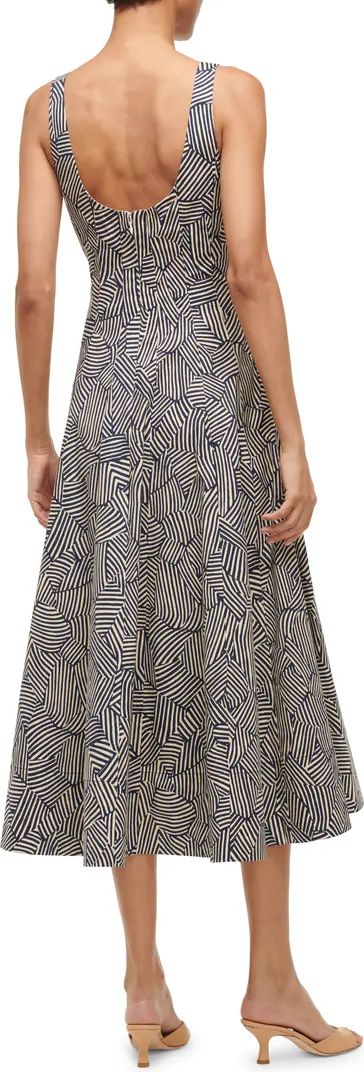 Wells Abstract Print Stretch Cotton Dress | Nordstrom