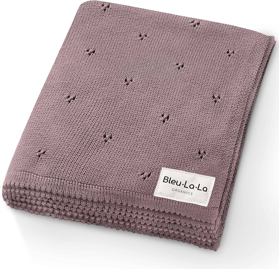 Organic Pointelle Receiving Swaddle Blanket for Girls - 100% Luxury Organic Soft Cotton Knit Warm... | Amazon (US)