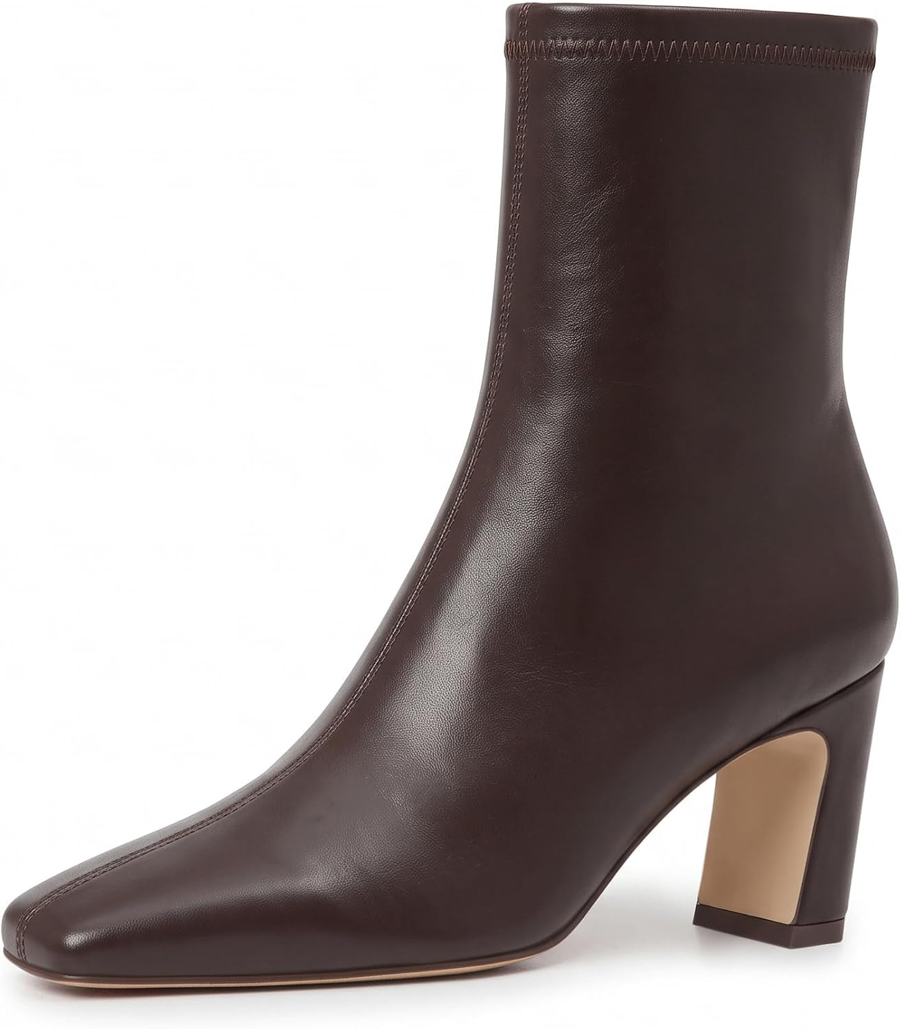 Women's Ankle Boots 2026 Square Toe Chunky Heels Boots Elastic Booties | Amazon (US)