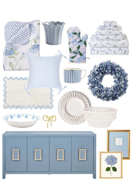 Blue and white finds hydrangeas spring decor 

#LTKhome #LTKsalealert #LTKfindsunder50