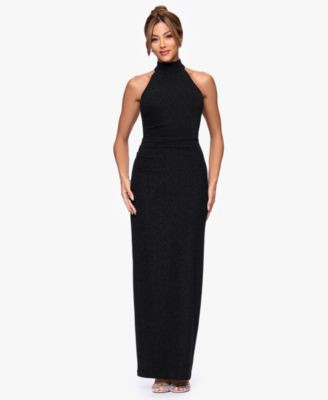 Xscape Women's Halter Neck Maxi Dress - Black | Macy's