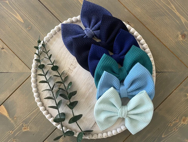 Blue Variety Hair Bow - Etsy | Etsy (US)