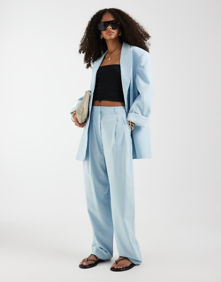ASOS DESIGN tailored tapered trouser in blue | ASOS (Global)