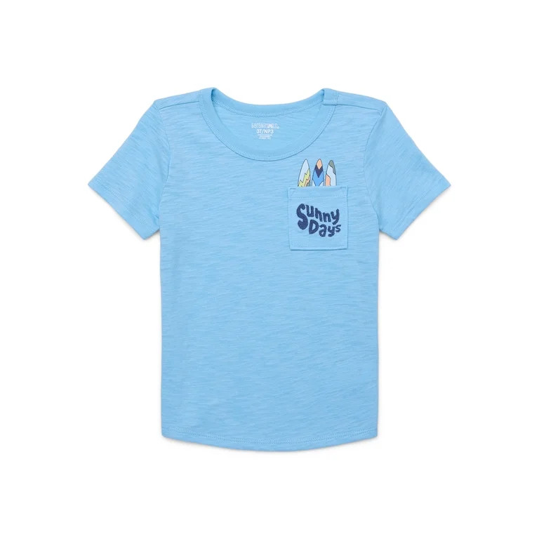 Garanimals Toddler Boy Short Sleeve Embroidered Pocket T-Shirt, Sizes 18M-5T | Walmart (US)